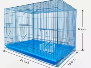 Large Squares Of Bangladeshi Premium Metal Bird Cage Size: 24"× 18" Including All Accessories