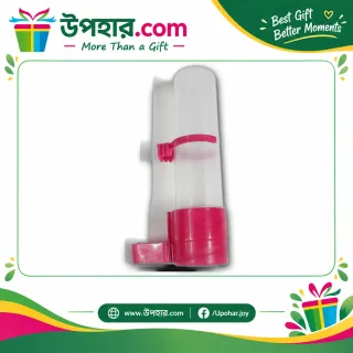 Automatic Bird Water Drinker with Pink Base (Tall Tube)