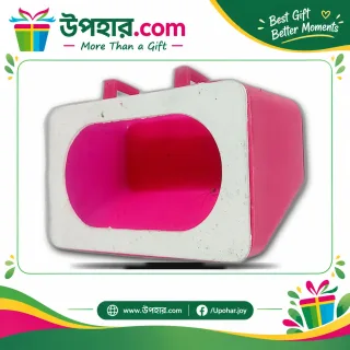 Hanging Bird Food Box with Anti-Spill Rim Pink